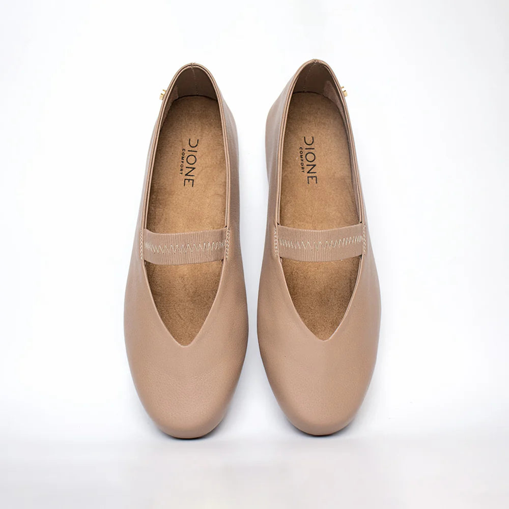 Ballerina Harlow Marrón Crema